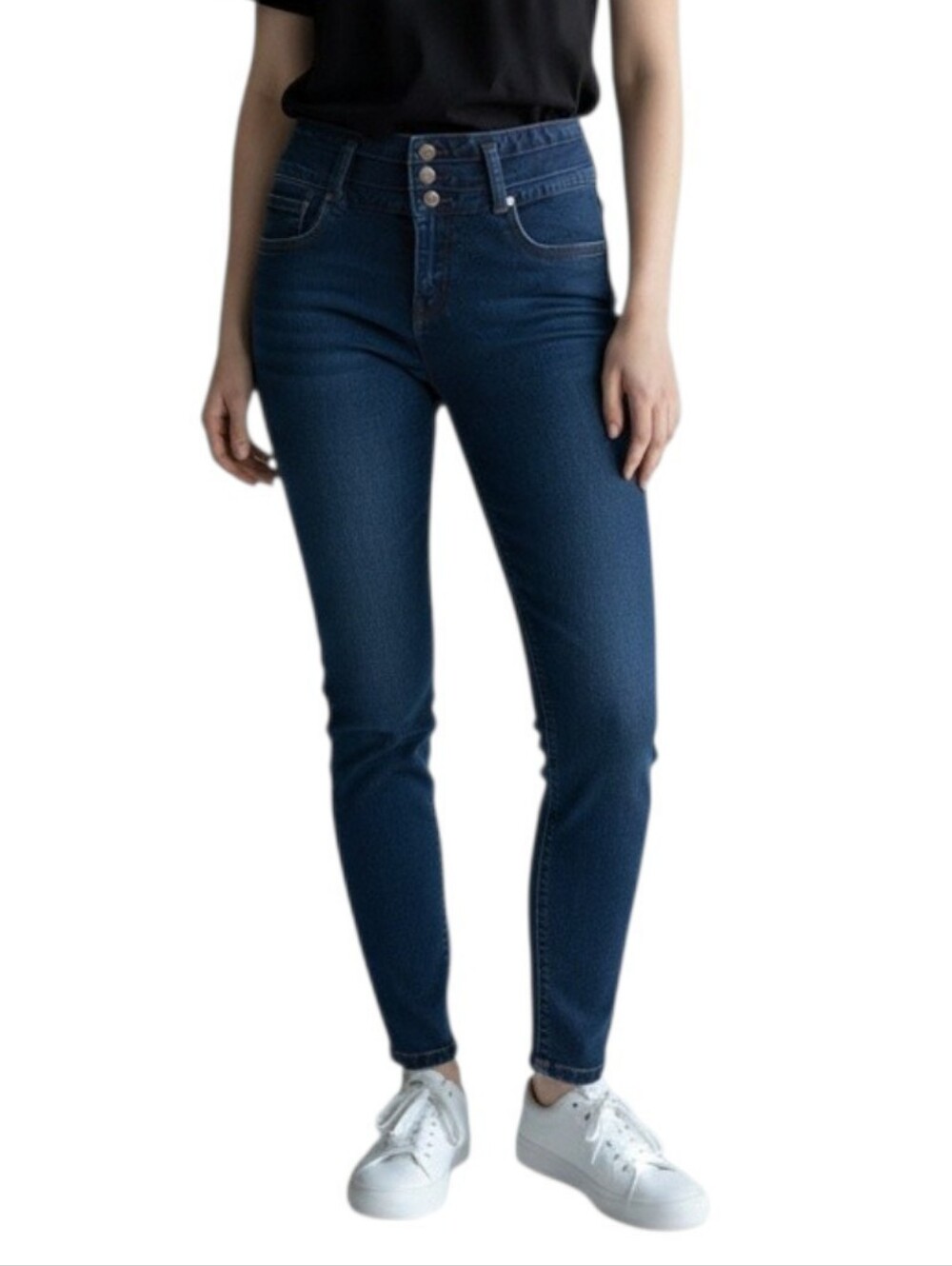 Angels Forever Young EverShape High Rise Dark Blue Skinny Jeans Stretch Denim 10